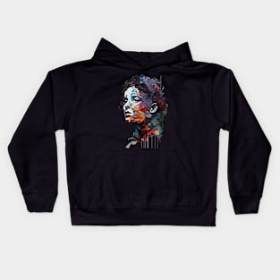 Woman Art Portrait Kids Hoodie